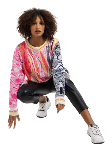 Carlo Colucci Rundhalspullover Demetz in Pink