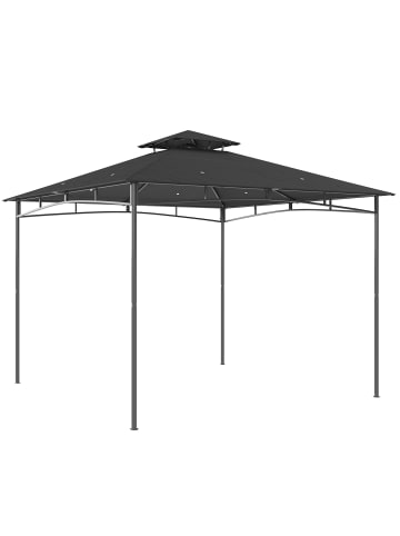 Outsunny Pavillon,300cm x 300cm x 285cm,Grau