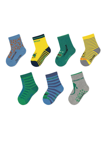 Sterntaler Socken 7er-Box Wochentage in dunkles grün
