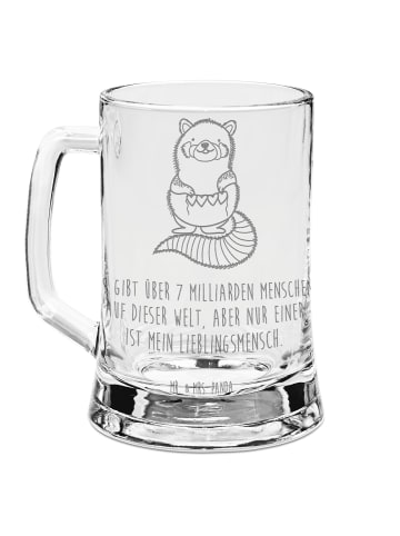 Mr. & Mrs. Panda Bierkrug Roter Panda mit Spruch in Transparent
