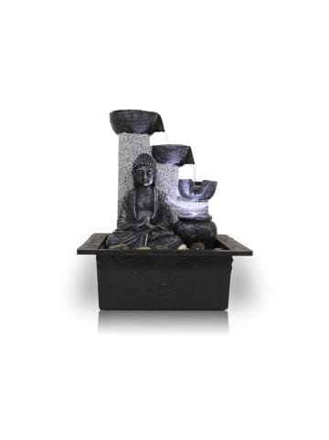 Kiom Led Zimmerbrunnen FoBuddha 21 x 26 x 18.3 in steingrau / antik schwarz