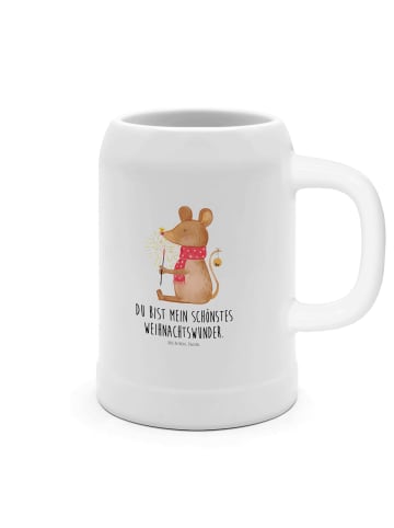 Mr. & Mrs. Panda Krug Maus Weihnachten mit Spruch in Weiß