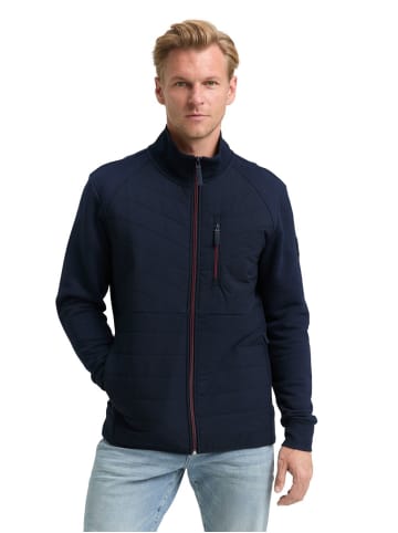Tom Tailor Sweatjacke HYBRID SWEAT JACKET in Blau