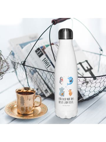 Mr. & Mrs. Panda Thermosflasche Big Einheit mit Spruch in Weiß