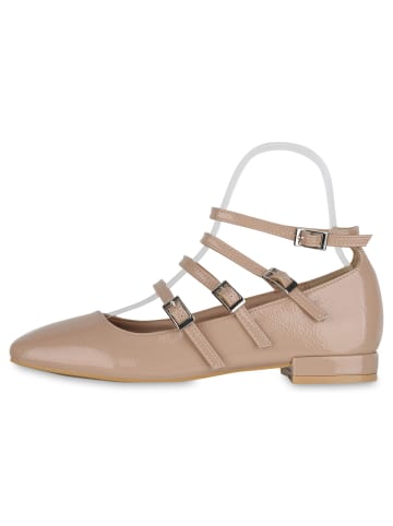 VAN HILL Riemchenballerinas Amelia in Beige Lack