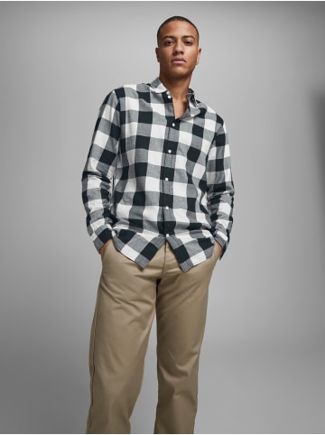 Jack & Jones Hemd Slim Fit JJEGINGHAM in Weiß-2