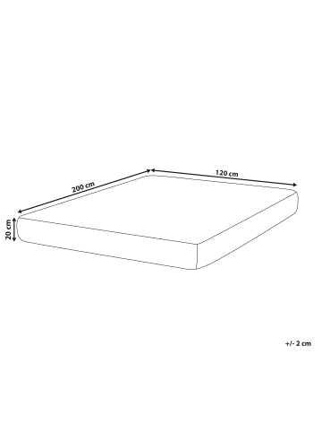 Beliani Matratze PLEASANT in Weiß/Grau - (W) 120 x (H) 25 x (L) 200 cm