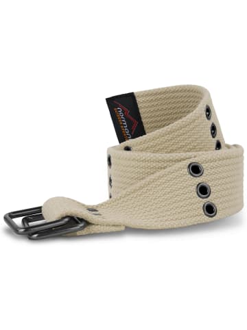 Normani Outdoor Sports Baumwoll-Gürtel mit Ösen Wadi in Khaki