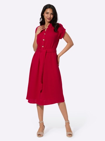 Sieh an! Baumwollkleid in rot