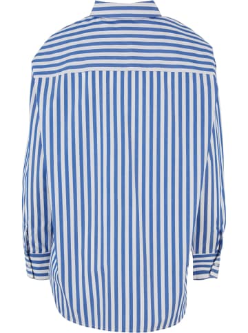 Urban Classics Urban Classics Damen Ladies Striped Relaxed Shirt in white/blue
