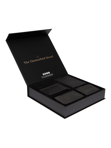 The Chesterfield Brand Geldbörse RFID Schutz Leder 11.5 cm Geschenkbox in schwarz