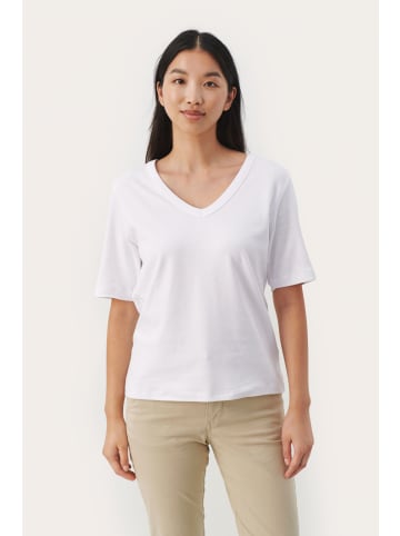 PART TWO T-Shirt kurzarm RatansaPW Gerade Passform in Bright White