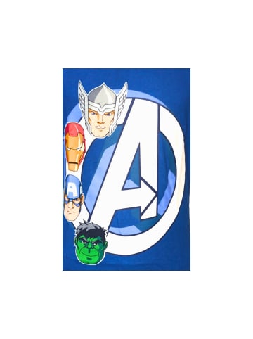 Avengers Schlafanzug kurz Avengers  in Blau-Grau