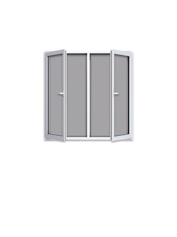 EASYmaxx Moskitonetz 150x180cm schwarz 12 Magnetbefestigung für Fenster Schwarz
