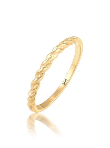 Elli Ring 585 Gelbgold Twisted in Gold