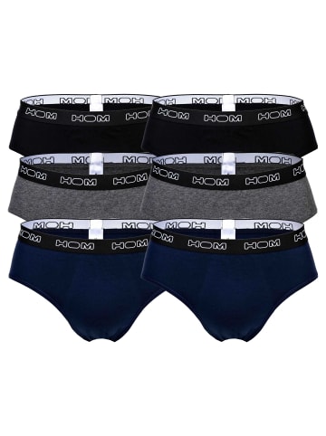 HOM Slip 6er Pack in Schwarz/Grau/Blau