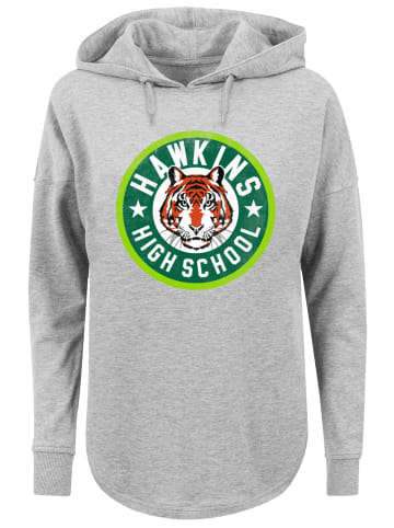 F4NT4STIC Oversized Hoodie Stranger Things Hawkins Tiger Circle in grau