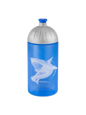 Step by Step Trinkflasche, 0,5 l, für Kindergarten und Schule in Angry Shark, Blau