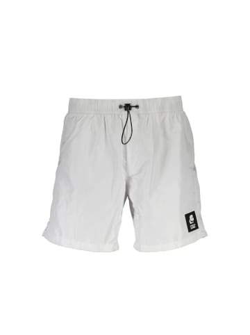 Karl Lagerfeld Weiße Polyester-Badeshorts