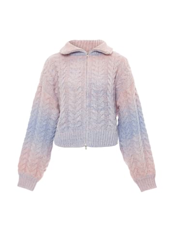 myMo Strickjacke in BLAU PINK