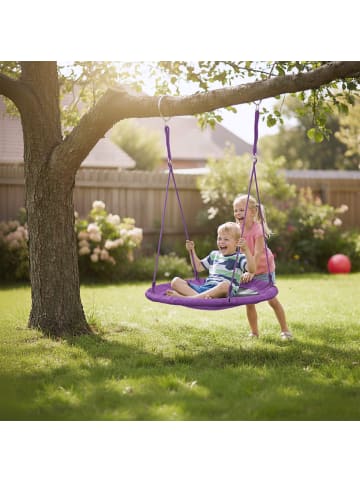 relaxdays Nestschaukel in Lila - Ø 110 cm