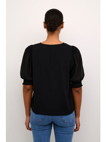 Kaffe Kurzarm-Bluse KAvita Regular fit in Black Deep