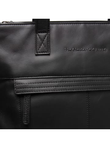 The Chesterfield Brand Nunavik Schultertasche Leder 33 cm Laptopfach black