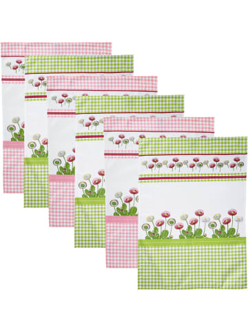 Erwin Müller Baumwolle Geschirrtuch 6er-Pack in Gänseblümchen