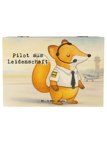 Mr. & Mrs. Panda Geschenkbox Pilot Leidenschaft Design mit Spruch in Weiß