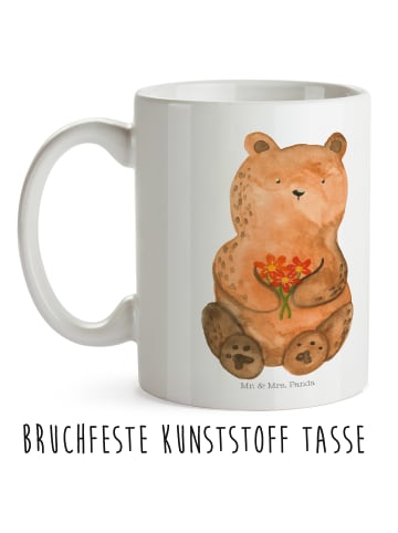 Mr. & Mrs. Panda Tasse Bär Dankbar ohne Spruch in Weiß