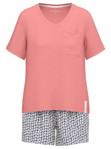 Tom Tailor Shorty Westport in rot-dunkel-Allover