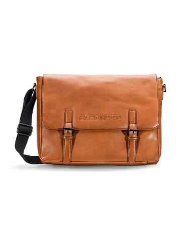 Farmhood Memphis Aktentaschen Messenger Leder 38 cm Laptopfach in cognac