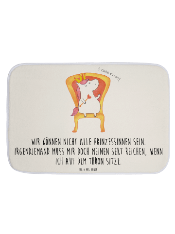 Mr. & Mrs. Panda Badteppich Einhorn Prinzessin mit Spruch in Weiß