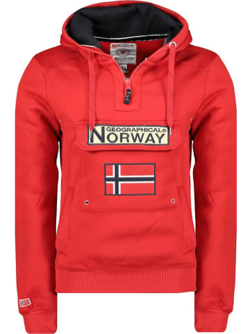 Geographical Norway Hoodie "Gymclass Men Hz 100 Db Bs" in Rot