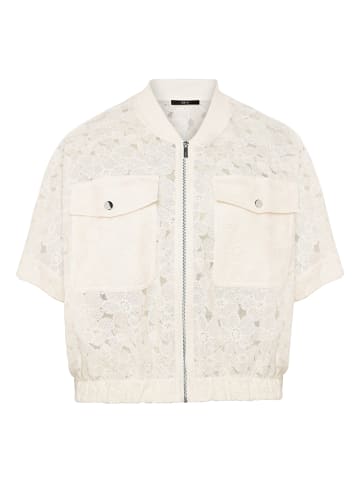 Zero Spitzenjacke kurzarm mit Taschen in Eggnog
