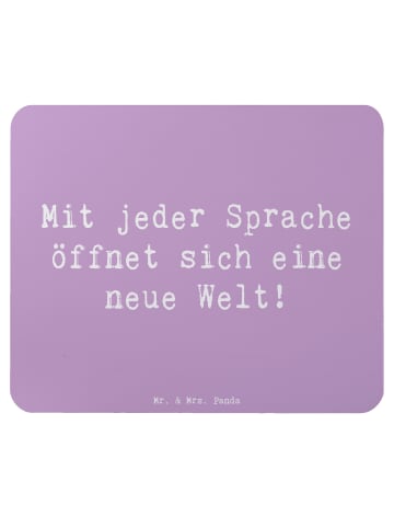 Mr. & Mrs. Panda Mauspad Spruch Sprachen lernen mit Spruch in Lavendeltraum