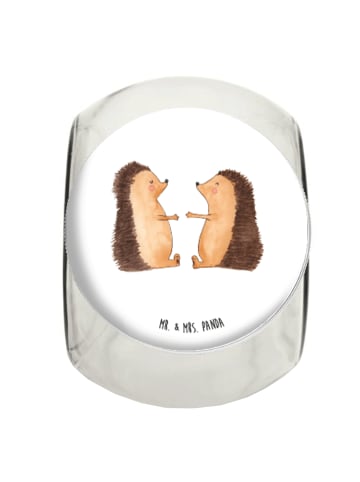 Mr. & Mrs. Panda Bonbonglas Igel Liebe ohne Spruch in Weiß