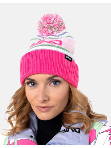 elho Beanie Coole Mütze mit Streifendesign in PINK