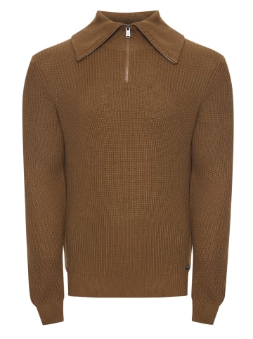 Threadbare Stehkragenpullover Francis in Braun