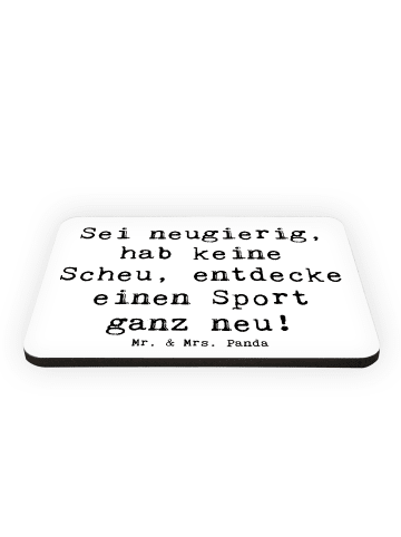 Mr. & Mrs. Panda whiteboardmagnet Spruch Neuer Sport mit Spruch in Weiß