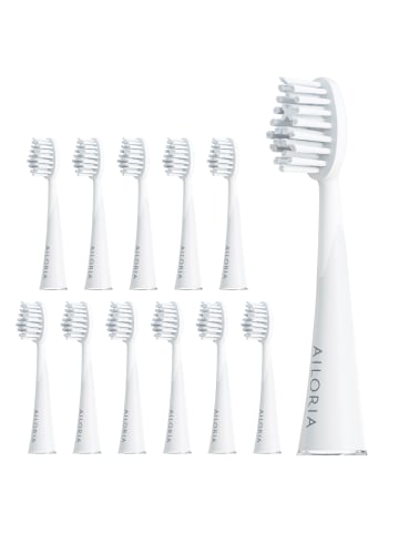 Ailoria SHINE BRIGHT Extra Clean Ersatzbürstenköpfe 12er Set in weiß