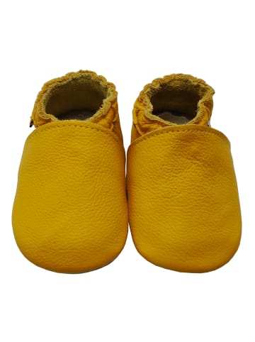 Mejale Baby Leder-Krabbelschuhe in Gelb