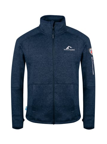 Westfjord Fleecejacke "Katla" in Marineblau/Weiß