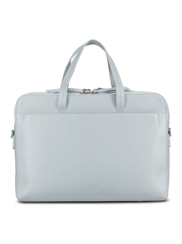 Jost Arva Aktentasche Leder 36 cm Laptopfach in misty blue