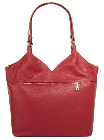 Samantha Look Shopper echt Leder in rot