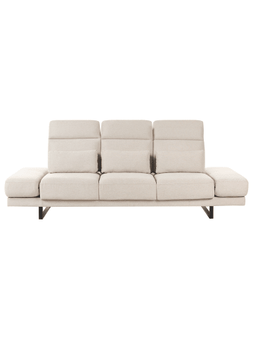 Beliani 3-Sitzer Sofa IKAST in Beige/Schwarz - (W) 255 x (H) 87 x (L) 105 cm