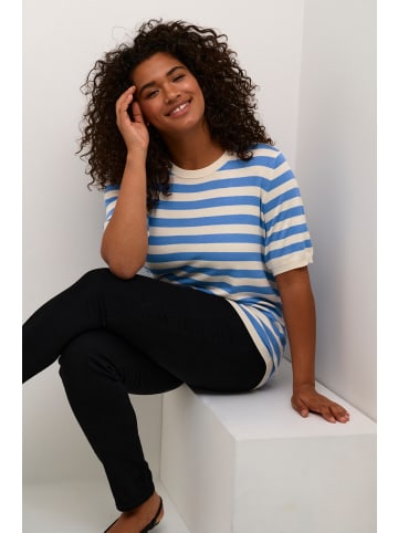 KAFFE curve Strickpullover KCmalia in Ultramarine/Turtle. Stripe