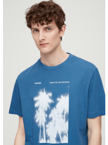 s.Oliver T-Shirt kurzarm in Blau