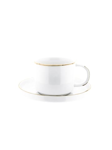 Almina Kaffeetassen Set 12 Teilig - 200ml in Weiß