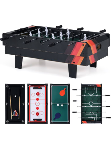 COSTWAY 4 in 1 Spieltisch Tischkicker in Anthrazit